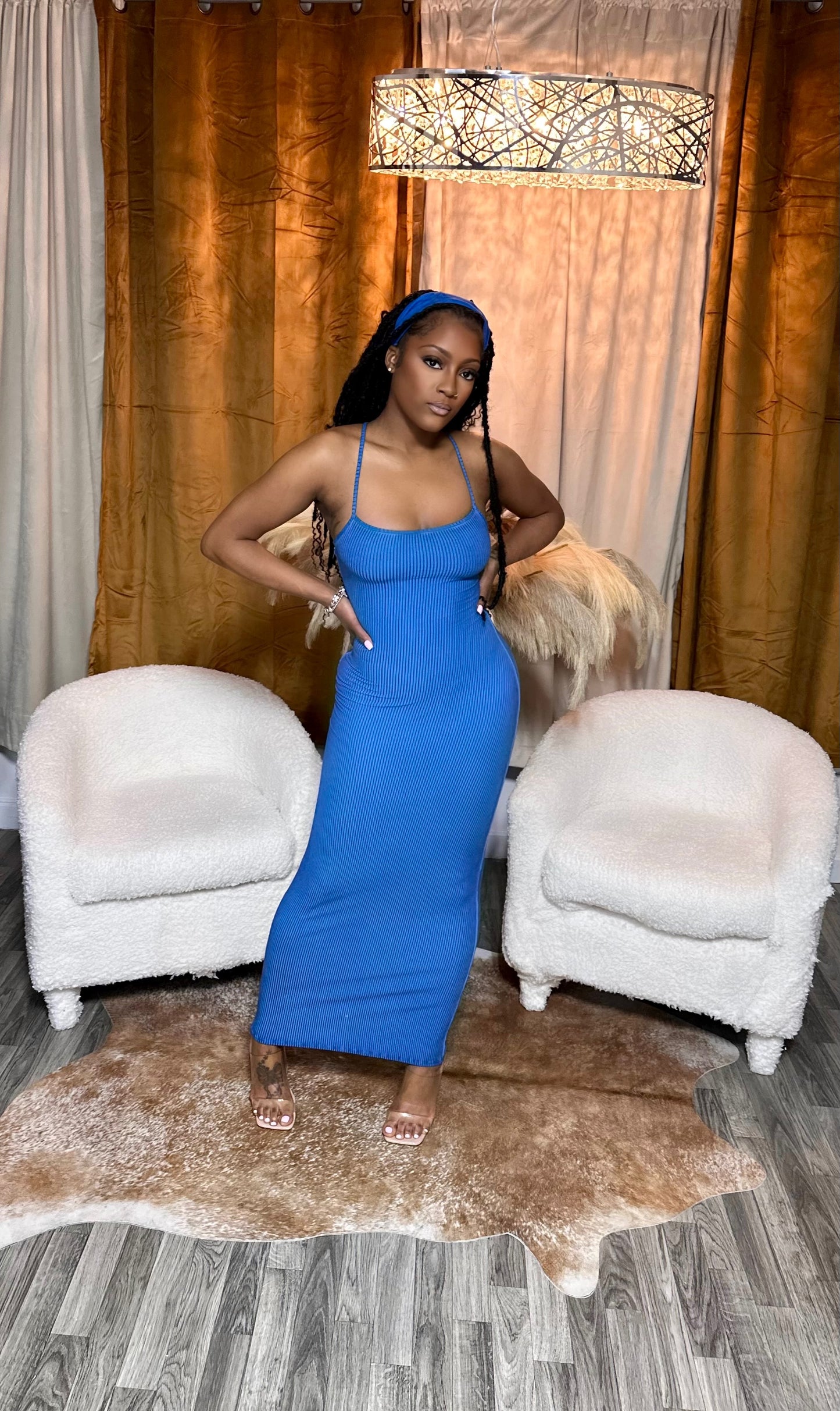 Pretty Vixen Dress - Blue