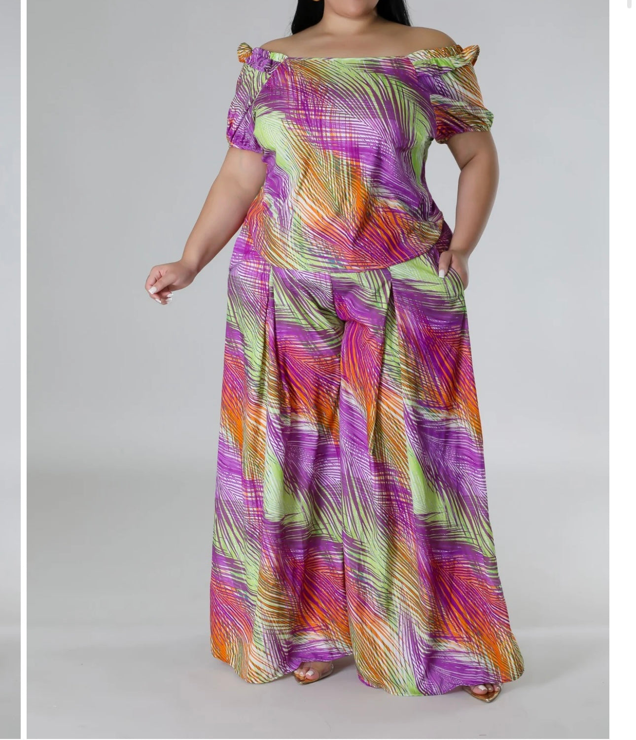 All About Me Pant Set - Purple/Multi
