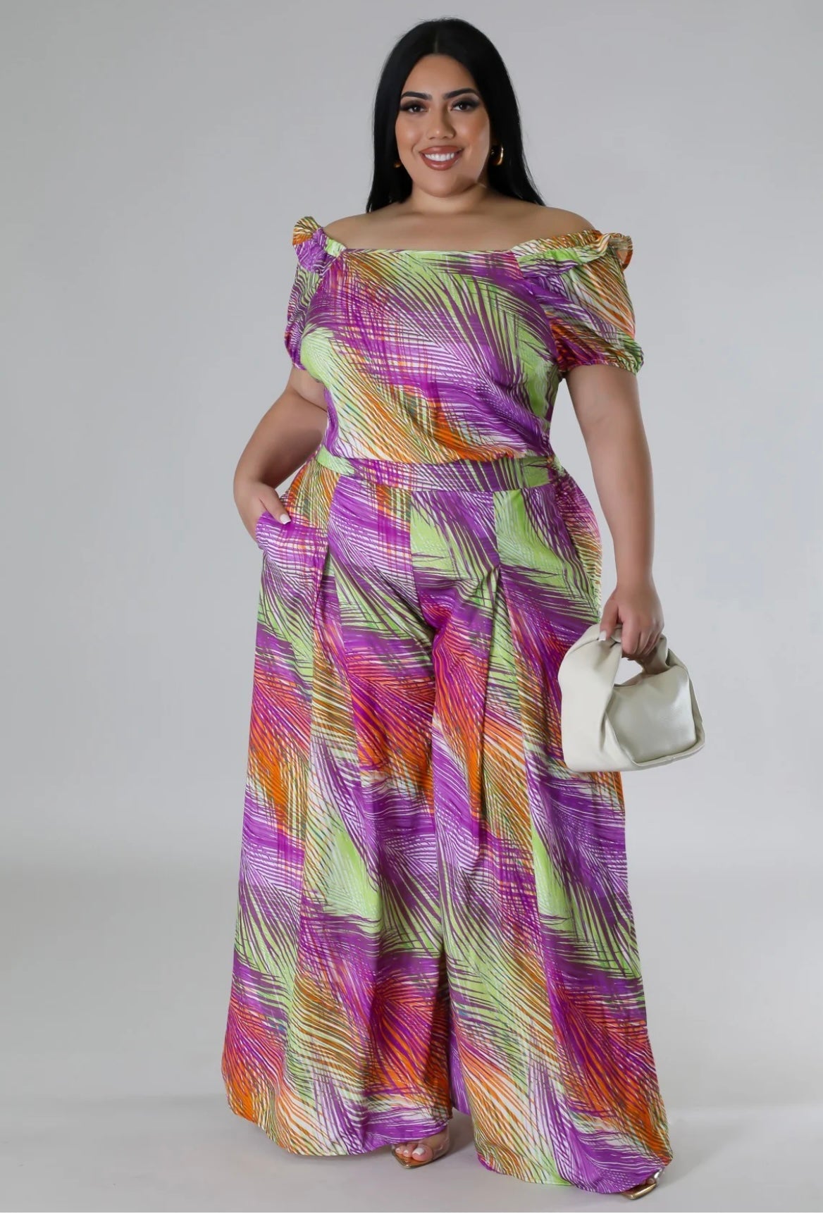 All About Me Pant Set - Purple/Multi