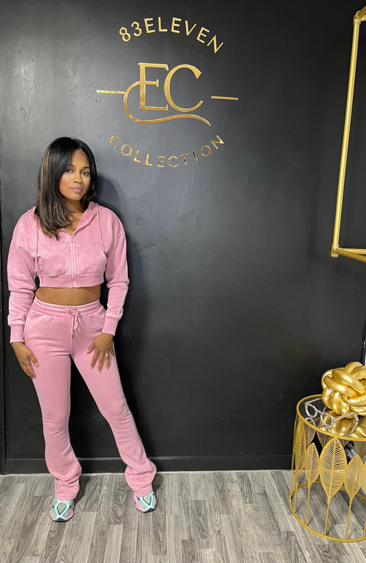 Fall Jogger Set - Pink