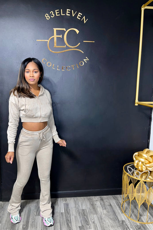 Fall Jogger Set - Nude