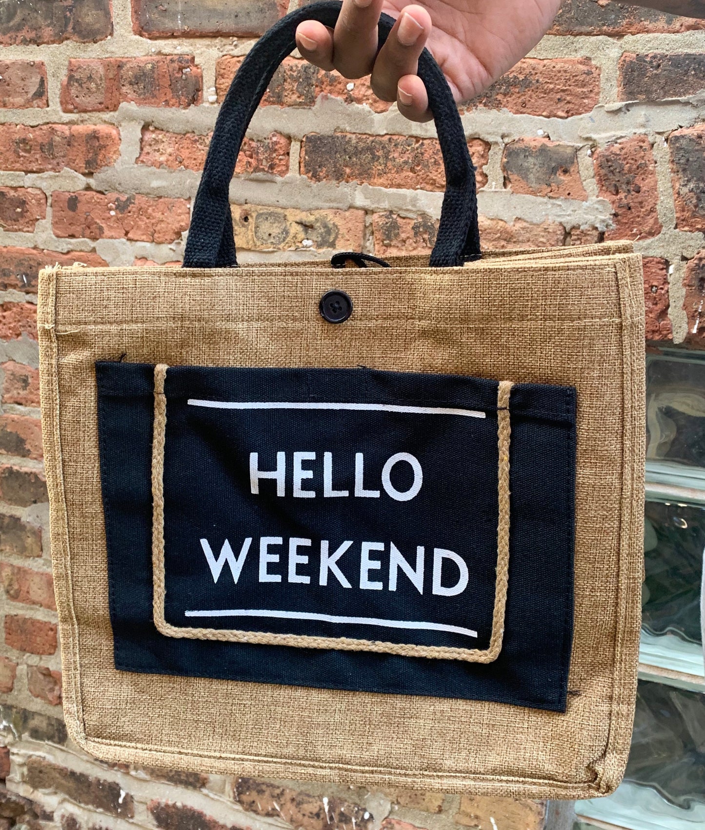 Hello Weekend Mini Tote Bag